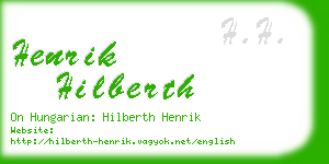 henrik hilberth business card